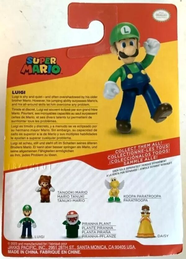 LUIGI NUEVO JAKKS 42125 LUIGI Standing 2.5 Pulgadas Mini-Figura Super Mario Bros Nintendo - Image 2