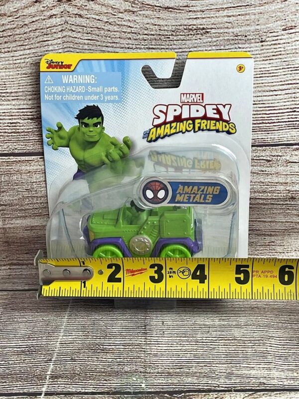 HULK Marvel Spider-Man Spidey Amazing Friends HULK Diecast Metal Race Car - Image 3