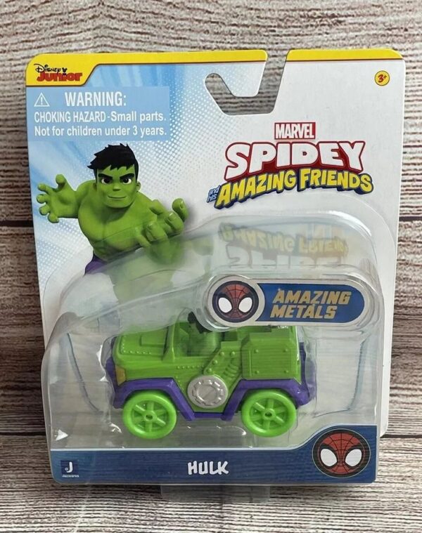 HULK Marvel Spider-Man Spidey Amazing Friends HULK Diecast Metal Race Car