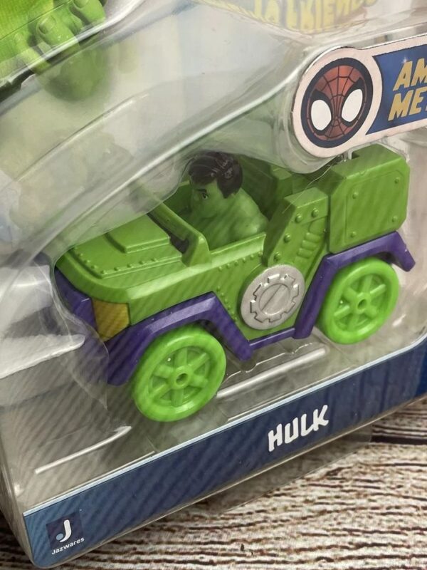 HULK Marvel Spider-Man Spidey Amazing Friends HULK Diecast Metal Race Car - Image 2